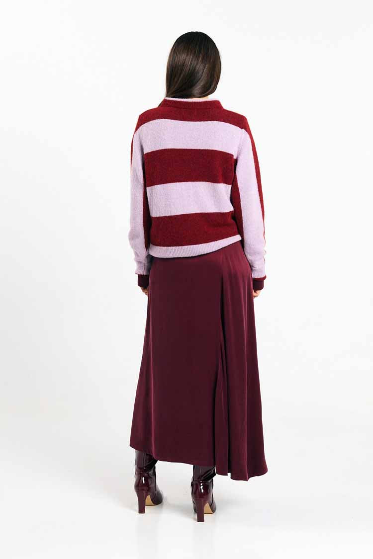 Babol Alpaca Jumper - Striped Brick