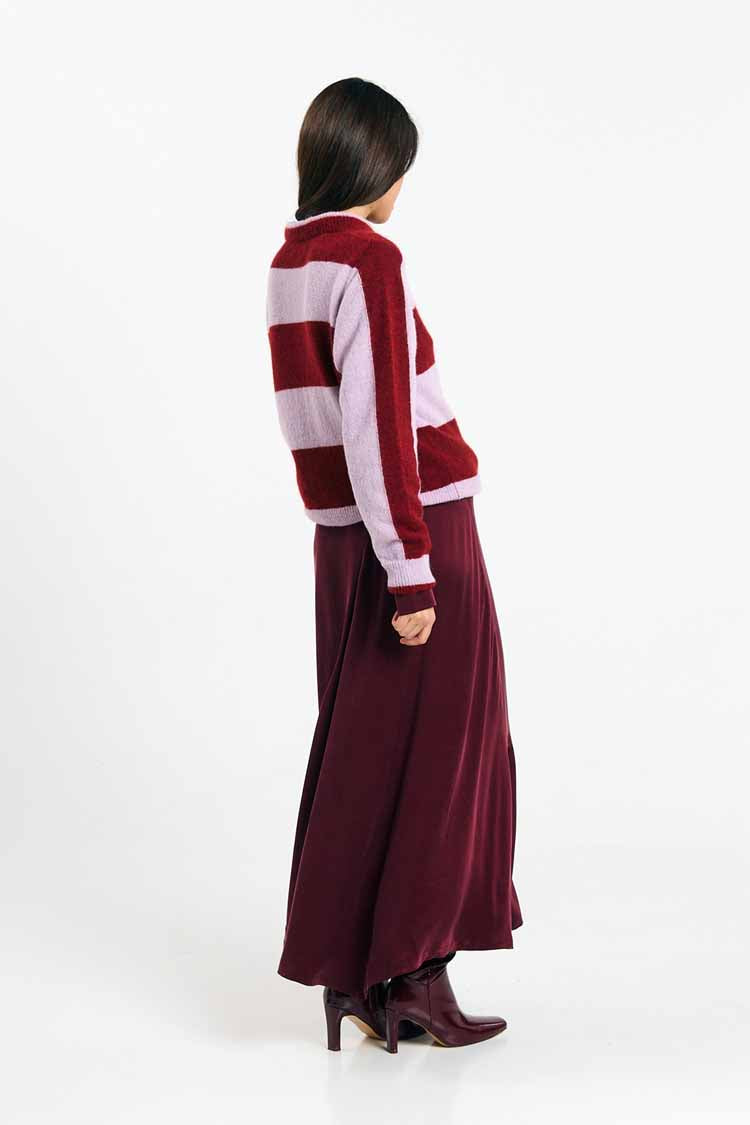 Babol Alpaca Jumper - Striped Brick