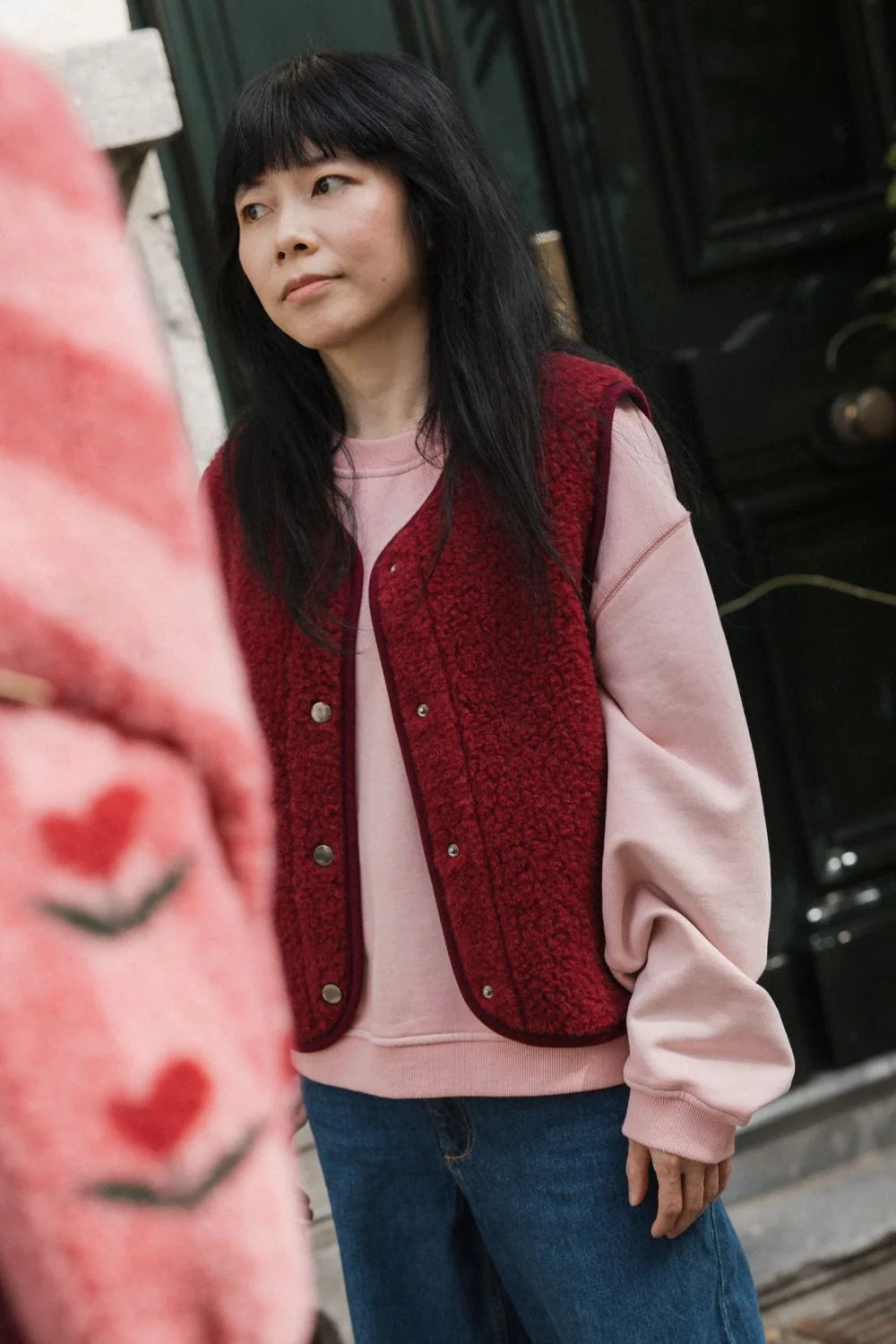 Tyb Light Wool Bodywarmer - Beet Light