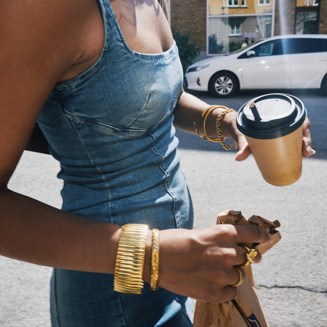 Cisi Stretch Bangle Bracelet - Gold