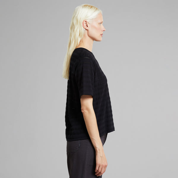 LAST ONES in M - Vadstena Lace T-shirt - Black