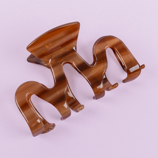 Hair Clip Large - Toffee