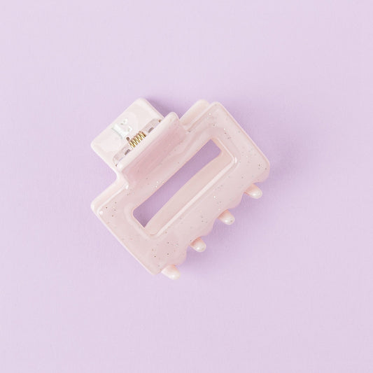 Hair Clip Small - Pastel Pink Glitter