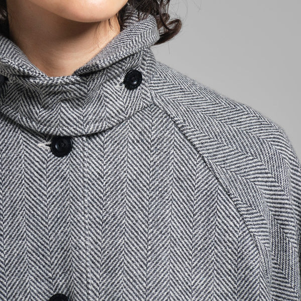 LAST ONE in M - Nabben Wool Jacket - Herringbone Black