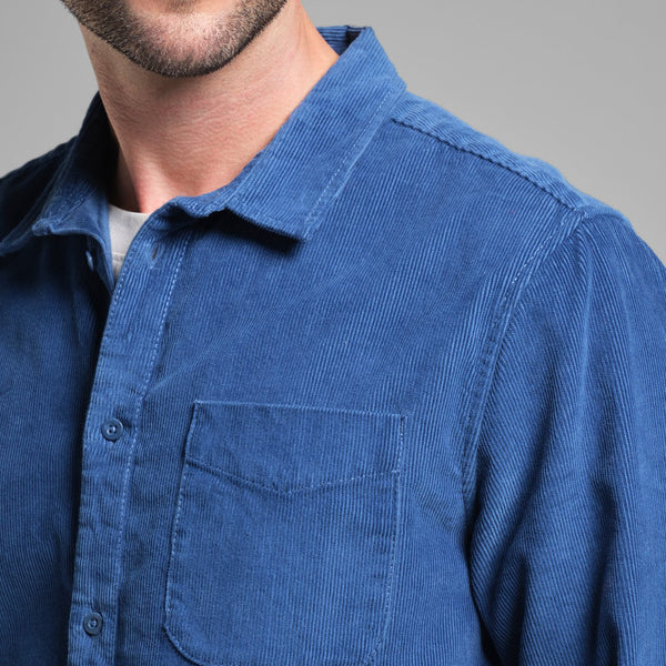 Varberg Corduroy Shirt - True Blue