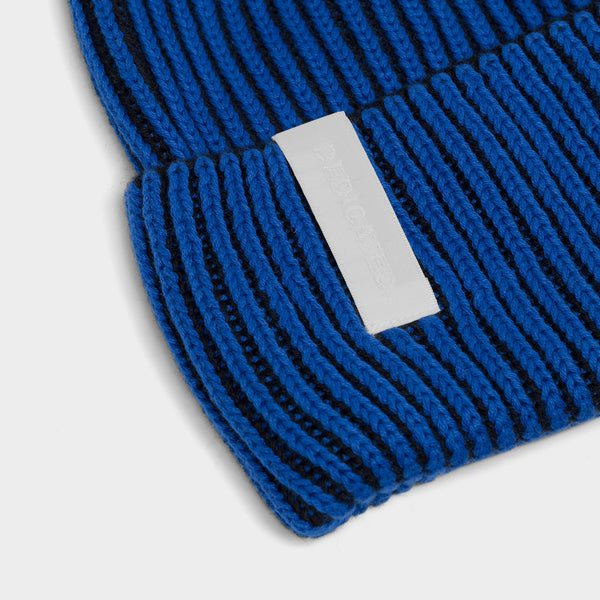 Narvik Brioche Beanie - Black/Blue