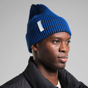 Narvik Brioche Beanie - Black/Blue