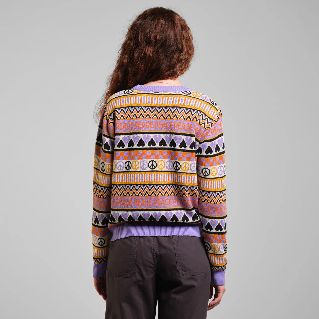 LAST ONE in S - Arendal Peace Sweater - Purple