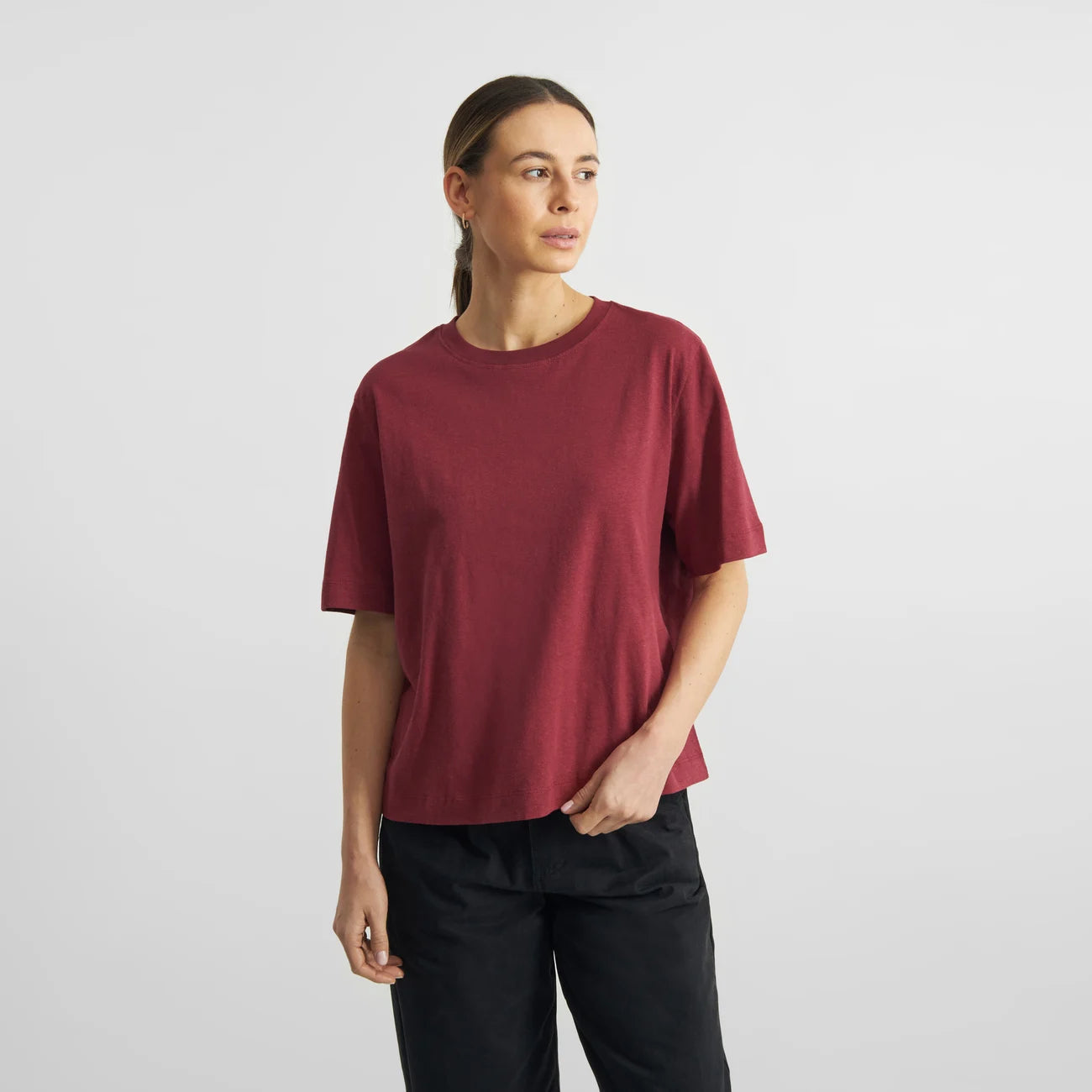 Vadstena Hemp T-shirt - Tibetan Red