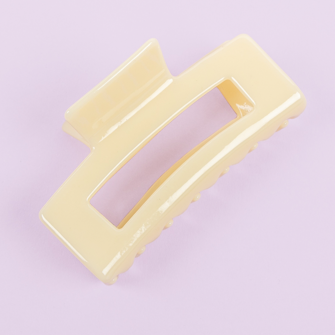Hair Clip Large - Butter Yellow