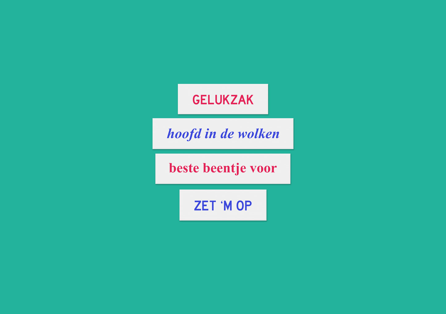 Greeting Card With A Message That Sticks - Quartet