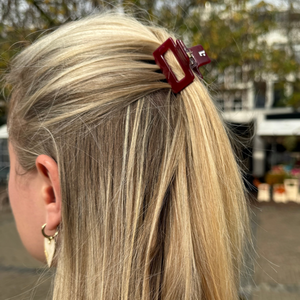 Hair Clip Small - Burgundy