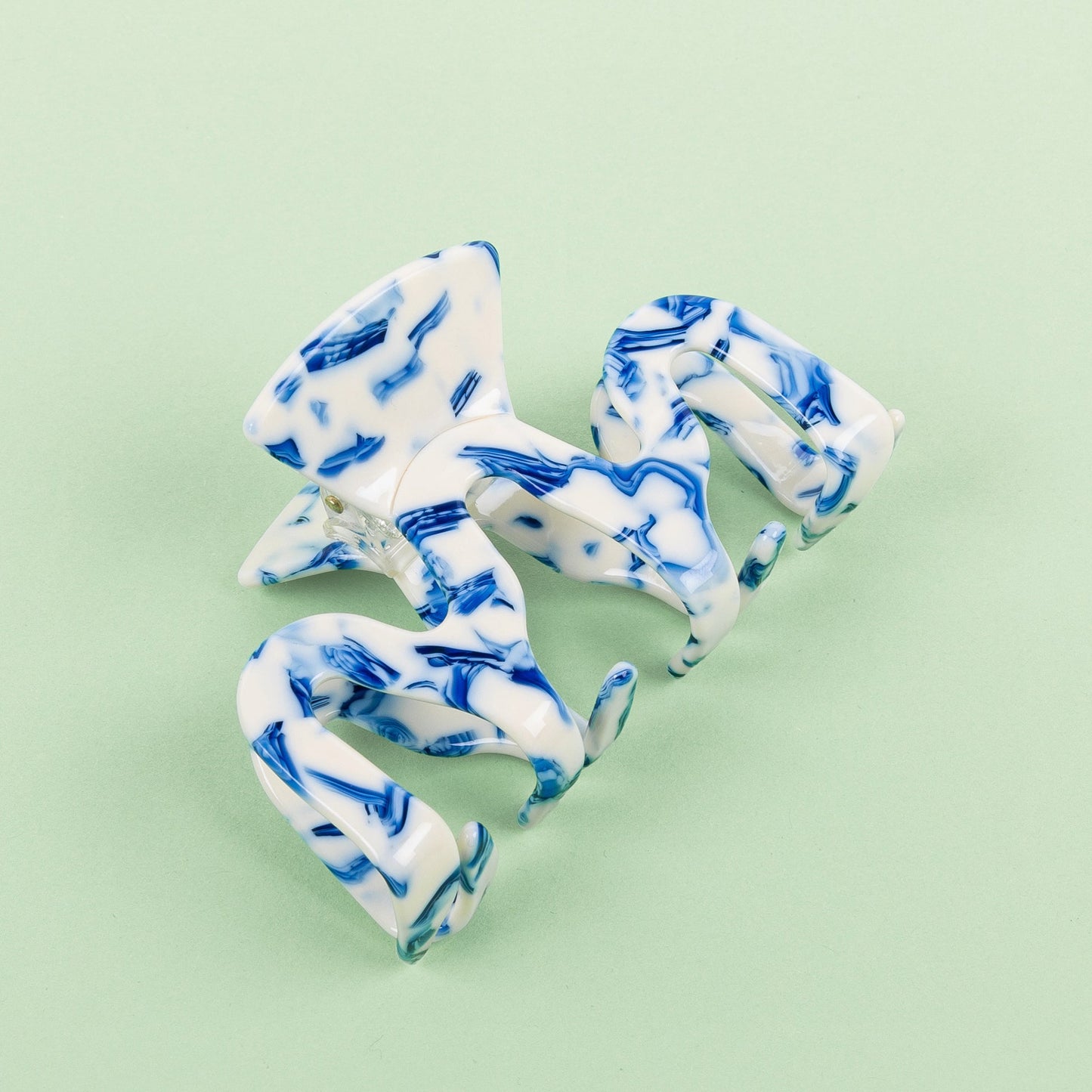 Hair Clip Large - Delft Blue