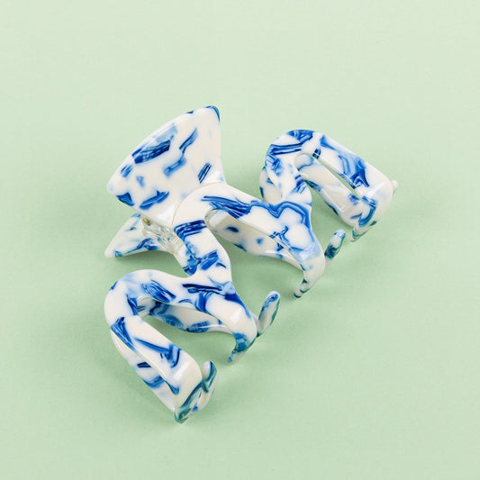 Hair Clip Large - Delft Blue