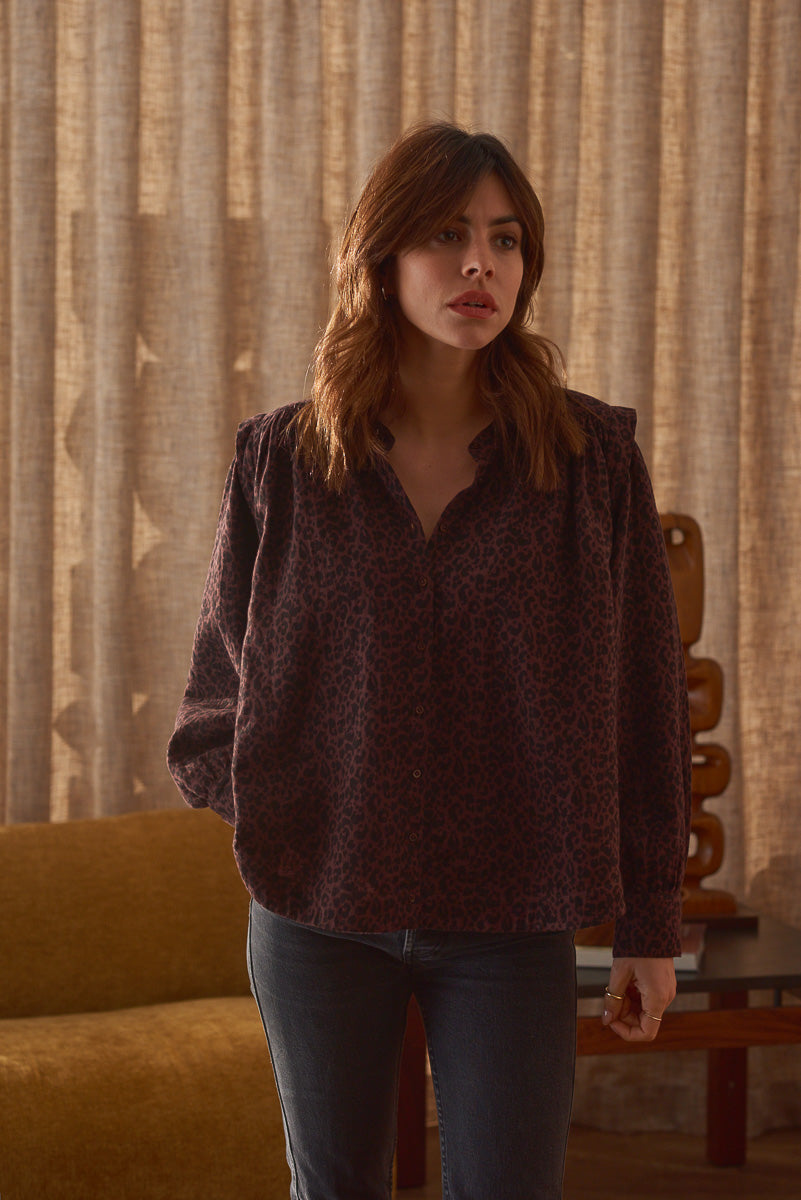 LAST ONE in XS - Ava Blouse - Leopard