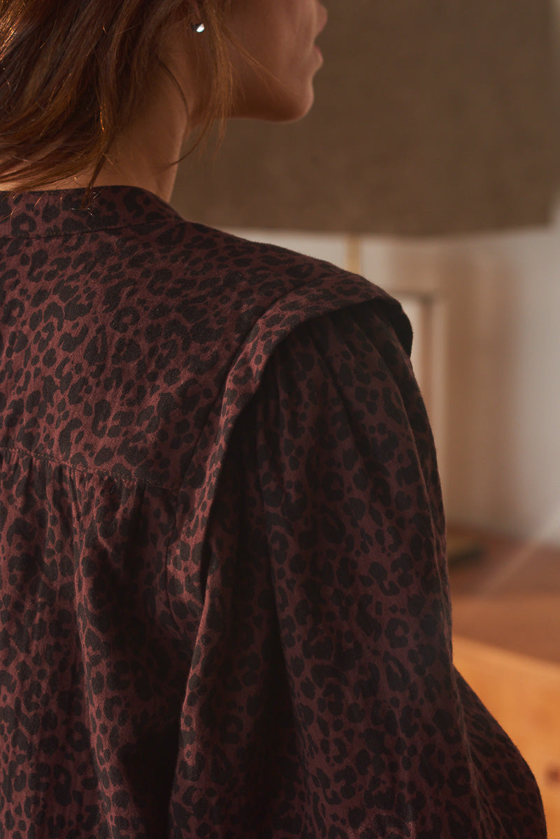 LAST ONE in XS - Ava Blouse - Leopard
