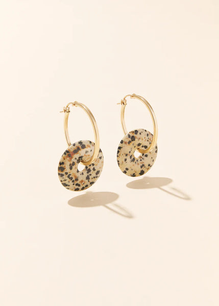 Big Hoops - Dalmatian Jasper