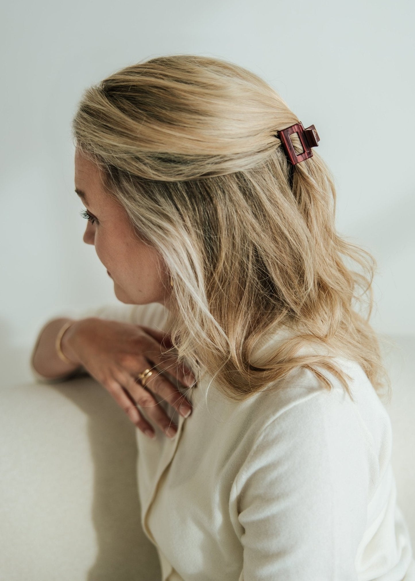 Hair Clip The Minimalist MINI - Burgundy