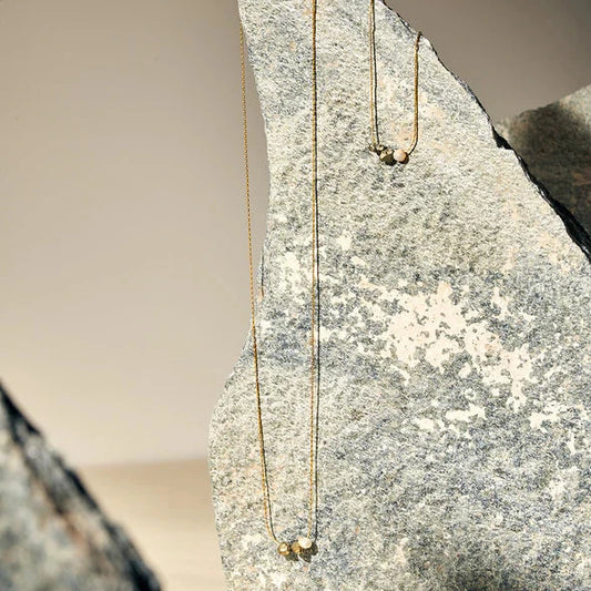 Pyrite & Pearl Necklace