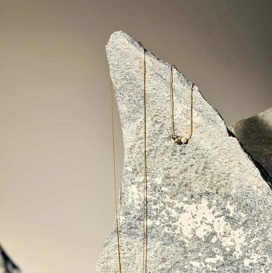 Pyrite & Pearl Necklace