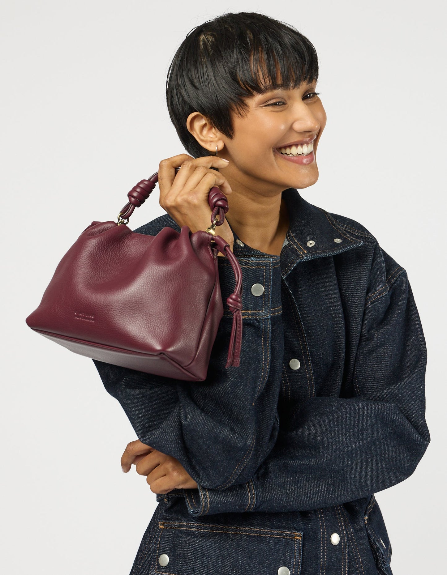 Kiki Mini - Dark Cherry Soft Grain