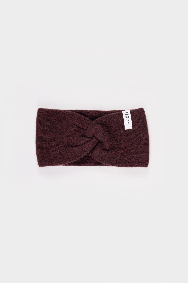 Rifo Recycled Cashmere Nadia Headband - Coffee Brown