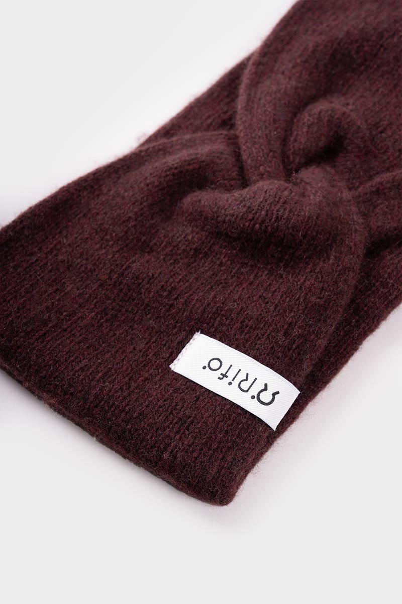 Rifo Recycled Cashmere Nadia Headband - Coffee Brown