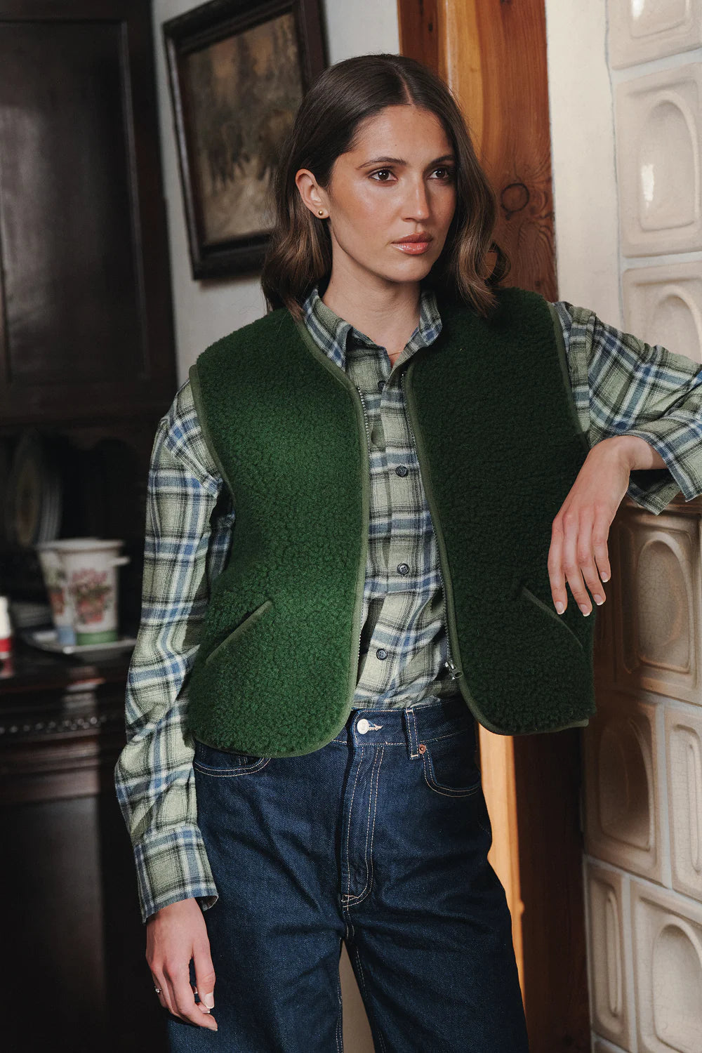 POS Light Wool Bodywarmer - Dark Green