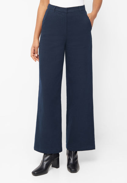 LAST ONE in XS - Givn Beatrice Flanel Pants - Marine Blue