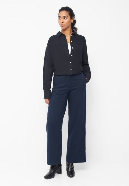 LAST ONE in XS - Givn Beatrice Flanel Pants - Marine Blue