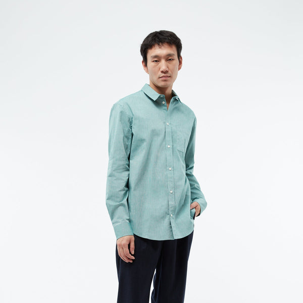 Francis Shirt - Malachite Green Melange