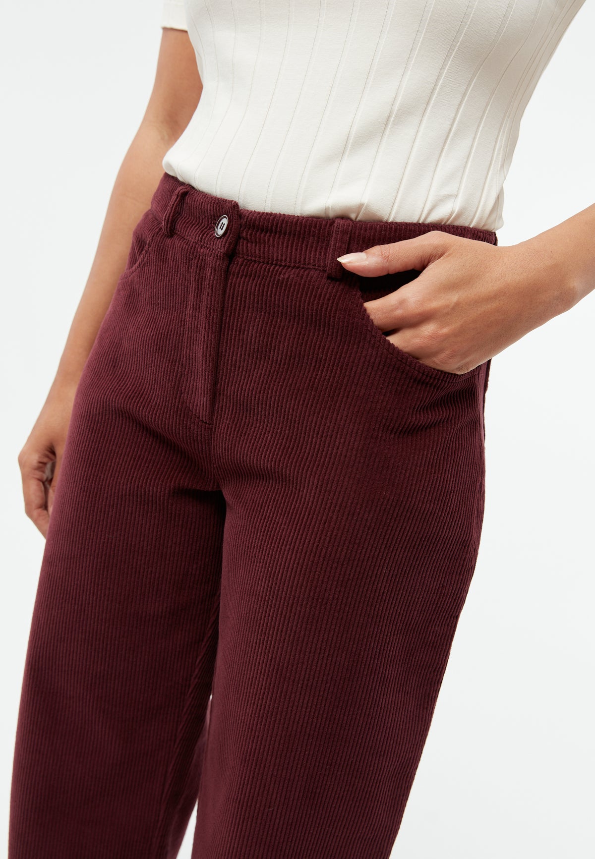Coralie Pants - Wine Red