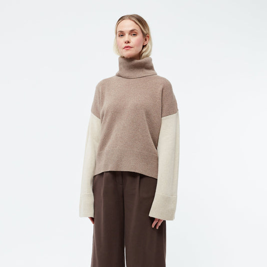 Lea Wool Sweater - Light Beige/Beige/Light Brown
