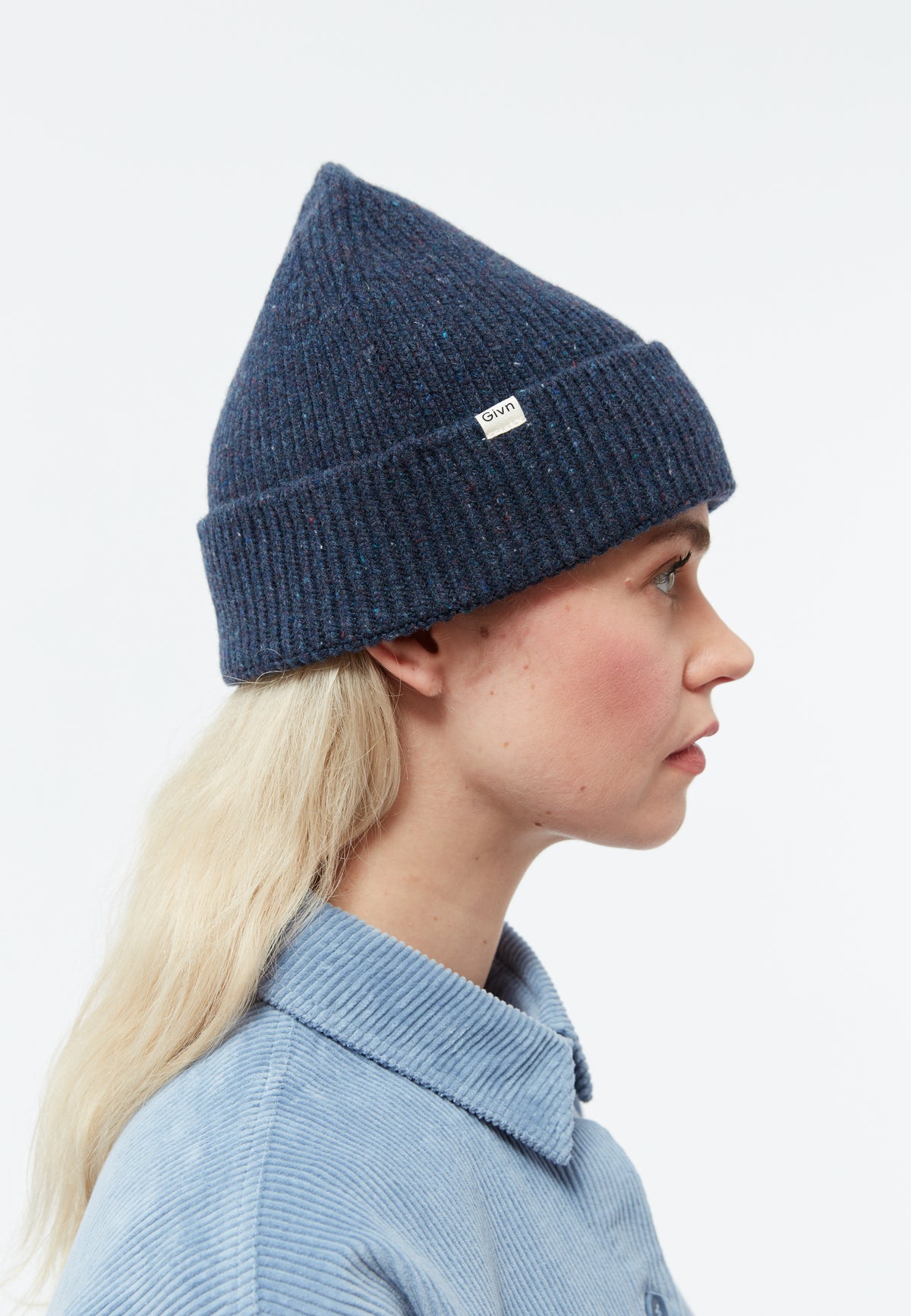 Lars Wool Beanie - Dark Blue