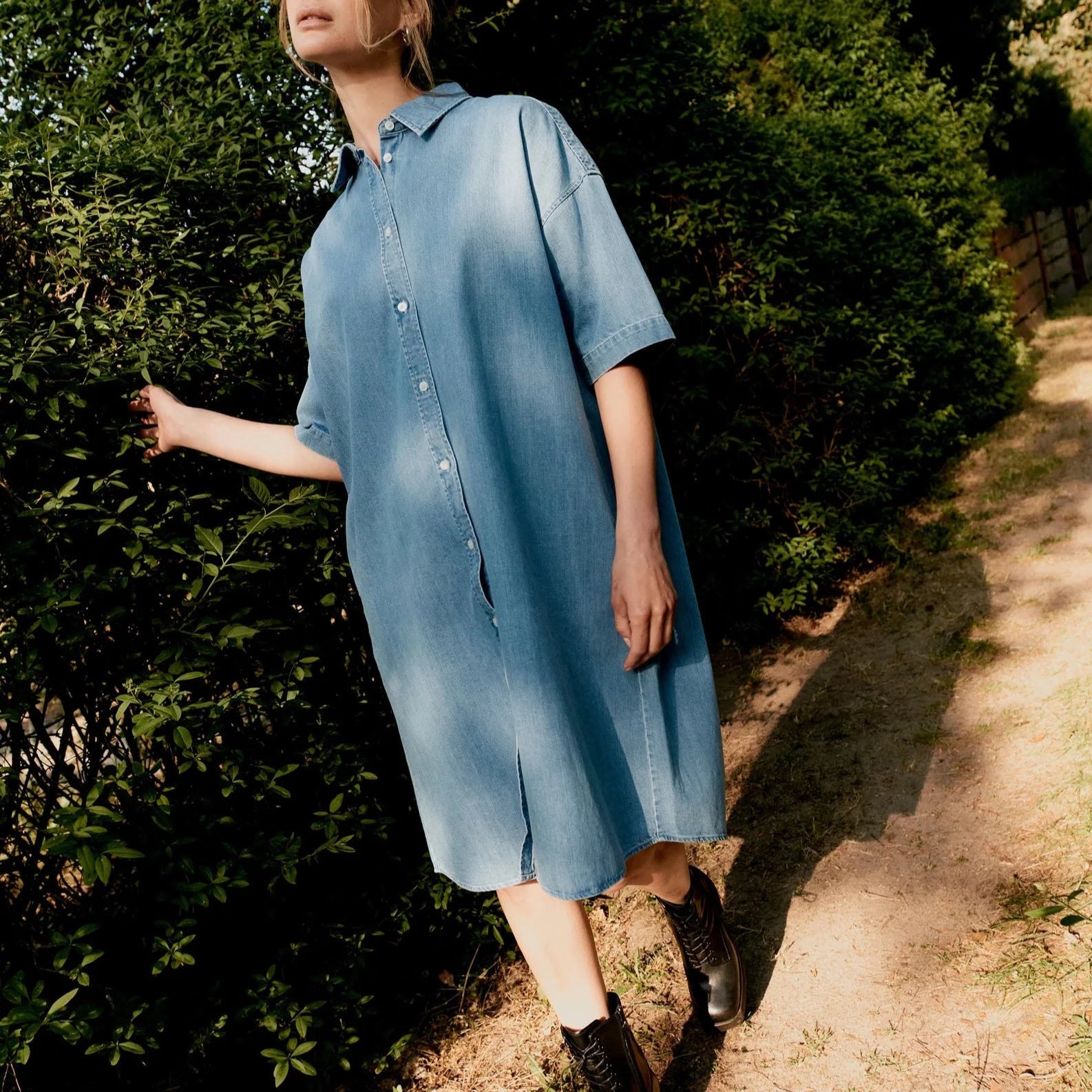 Eloise Dress - Light Blue Denim