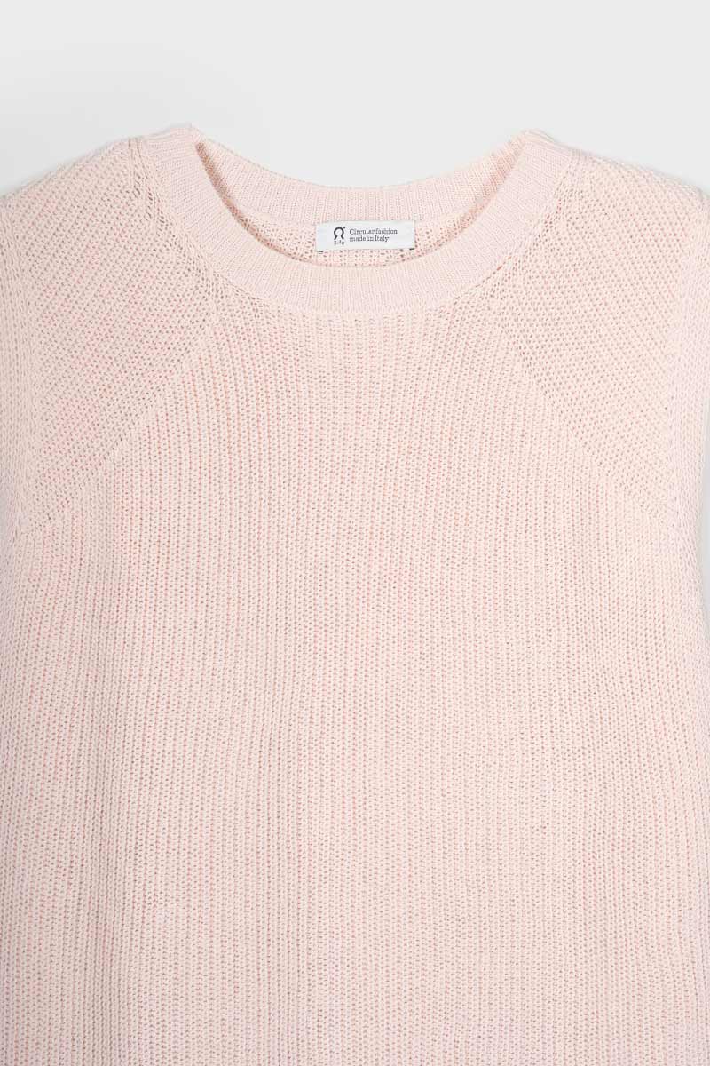 Adelaide Recycled Cotton Knit Top - Pink Tulle