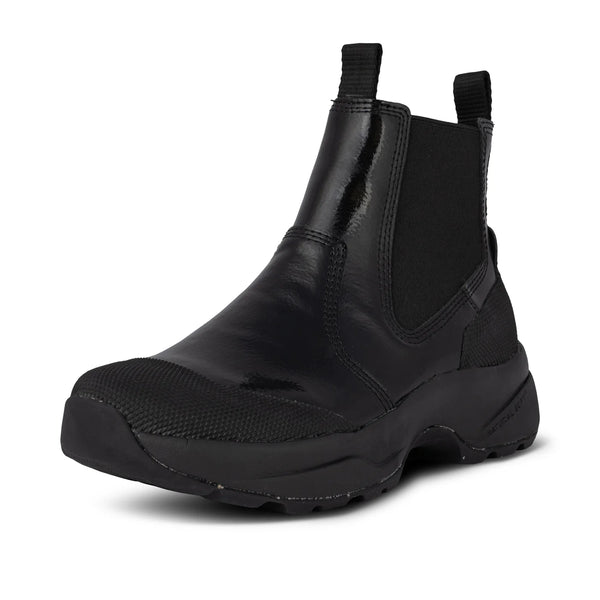 Woden Hega Waterproof Boot - Patent Black