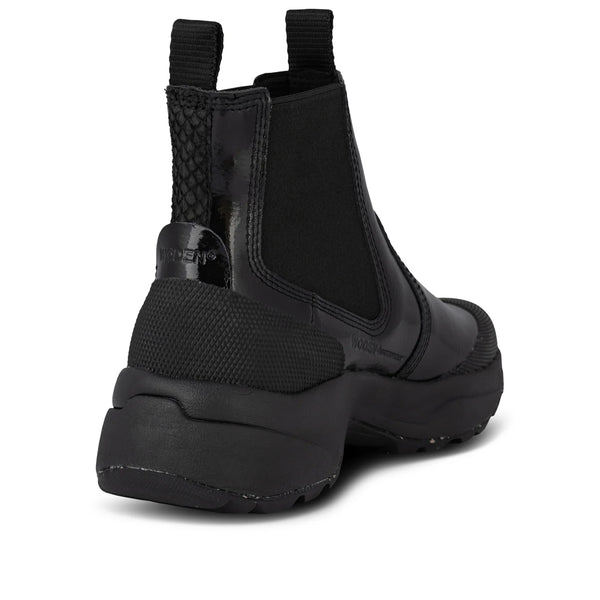 Woden Hega Waterproof Boot - Patent Black