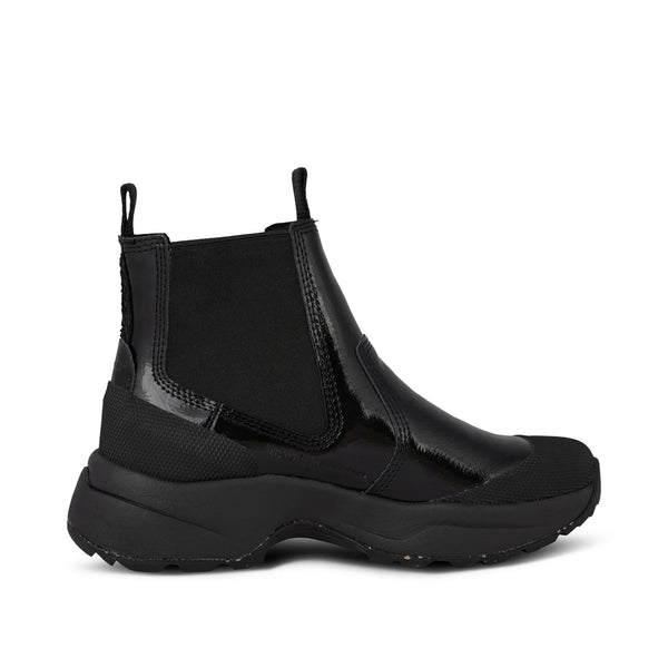 Woden Hega Waterproof Boot - Patent Black