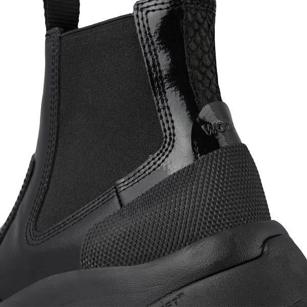 Woden Hega Waterproof Boot - Patent Black