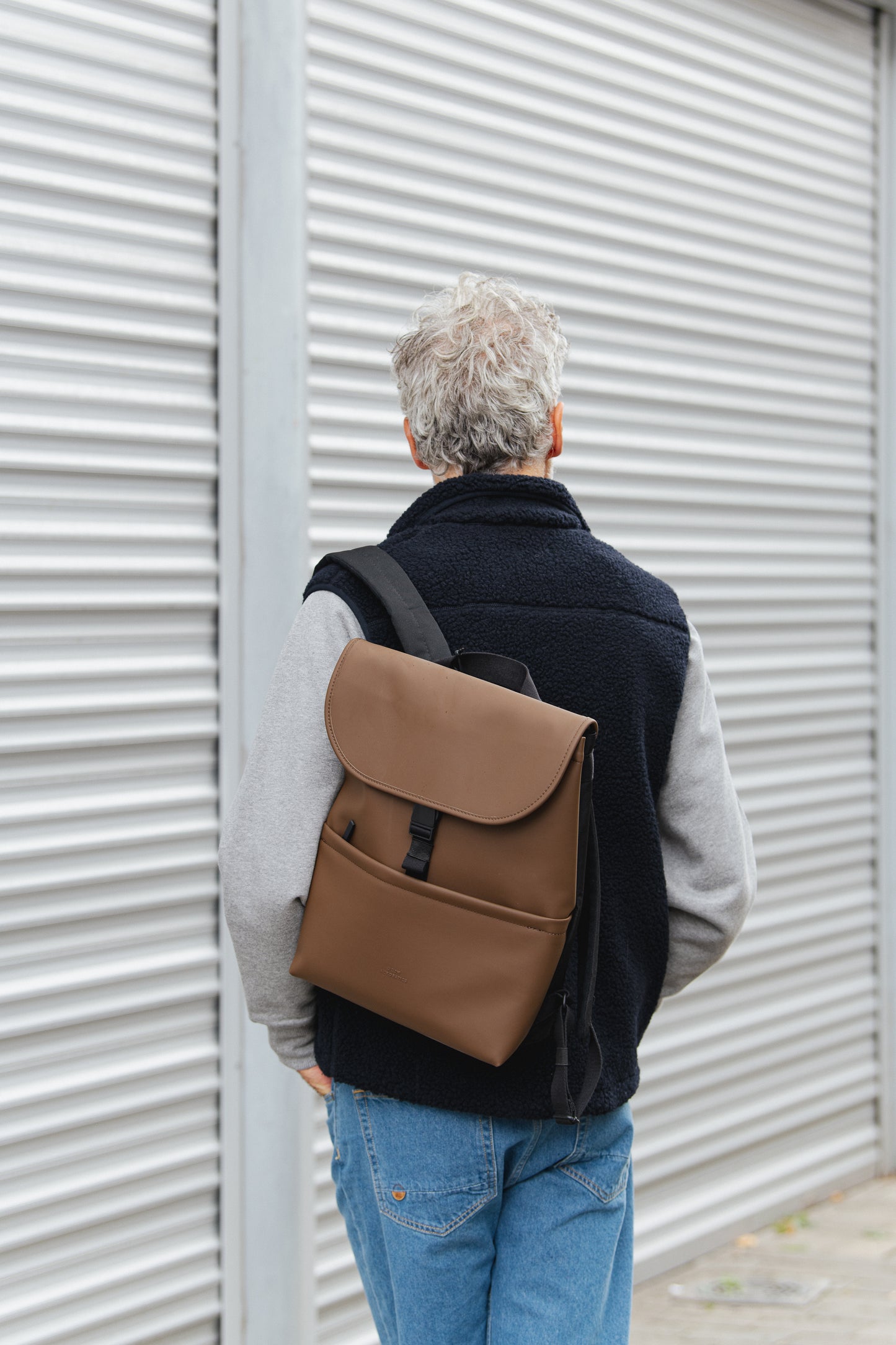 Wool Zip Vest - Navy