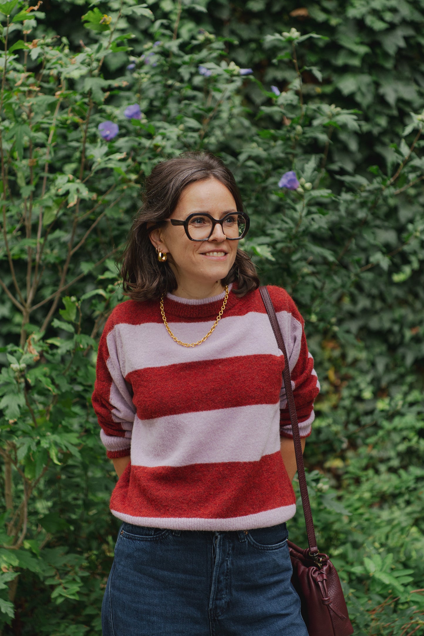 Babol Alpaca Jumper - Striped Brick