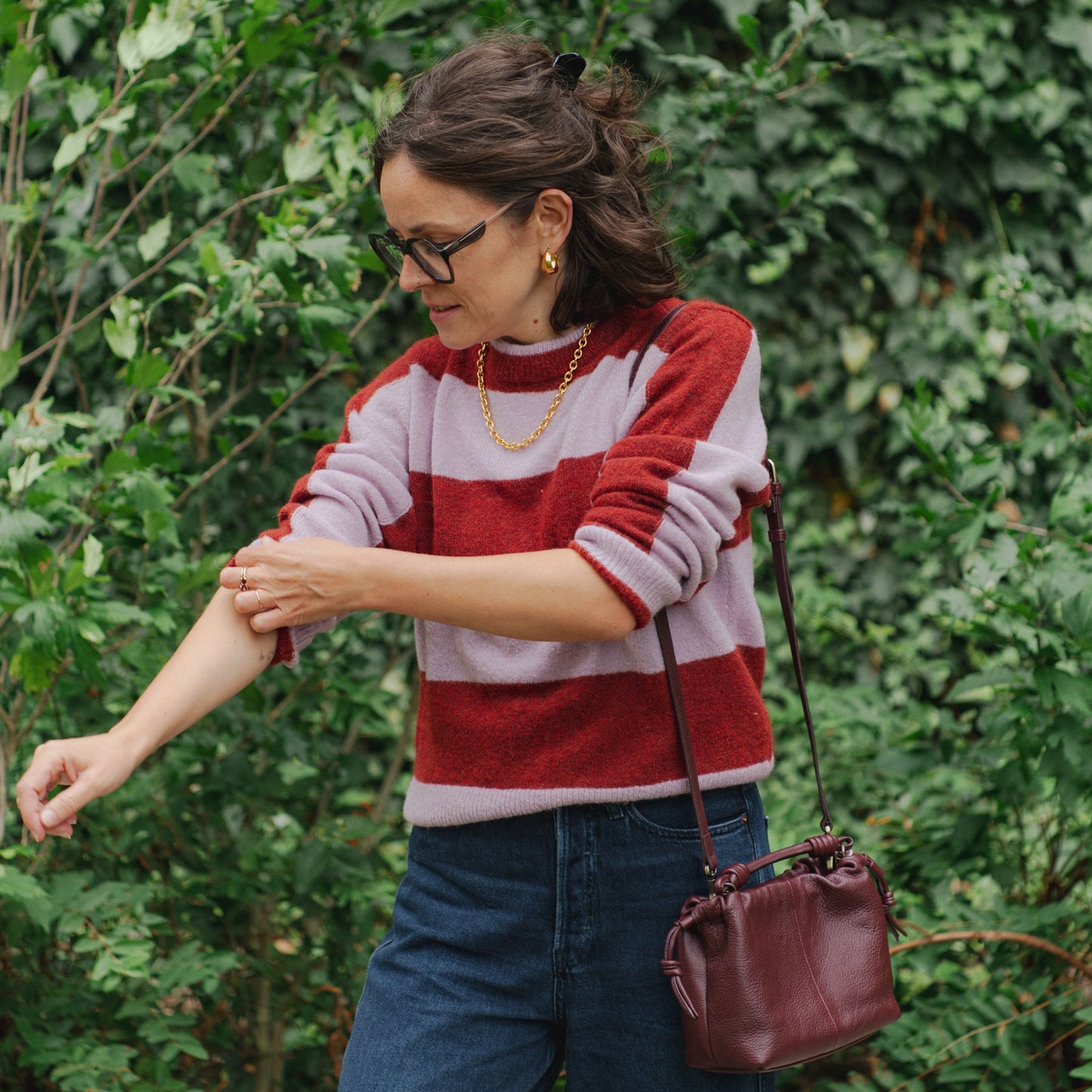 Babol Alpaca Jumper - Striped Brick