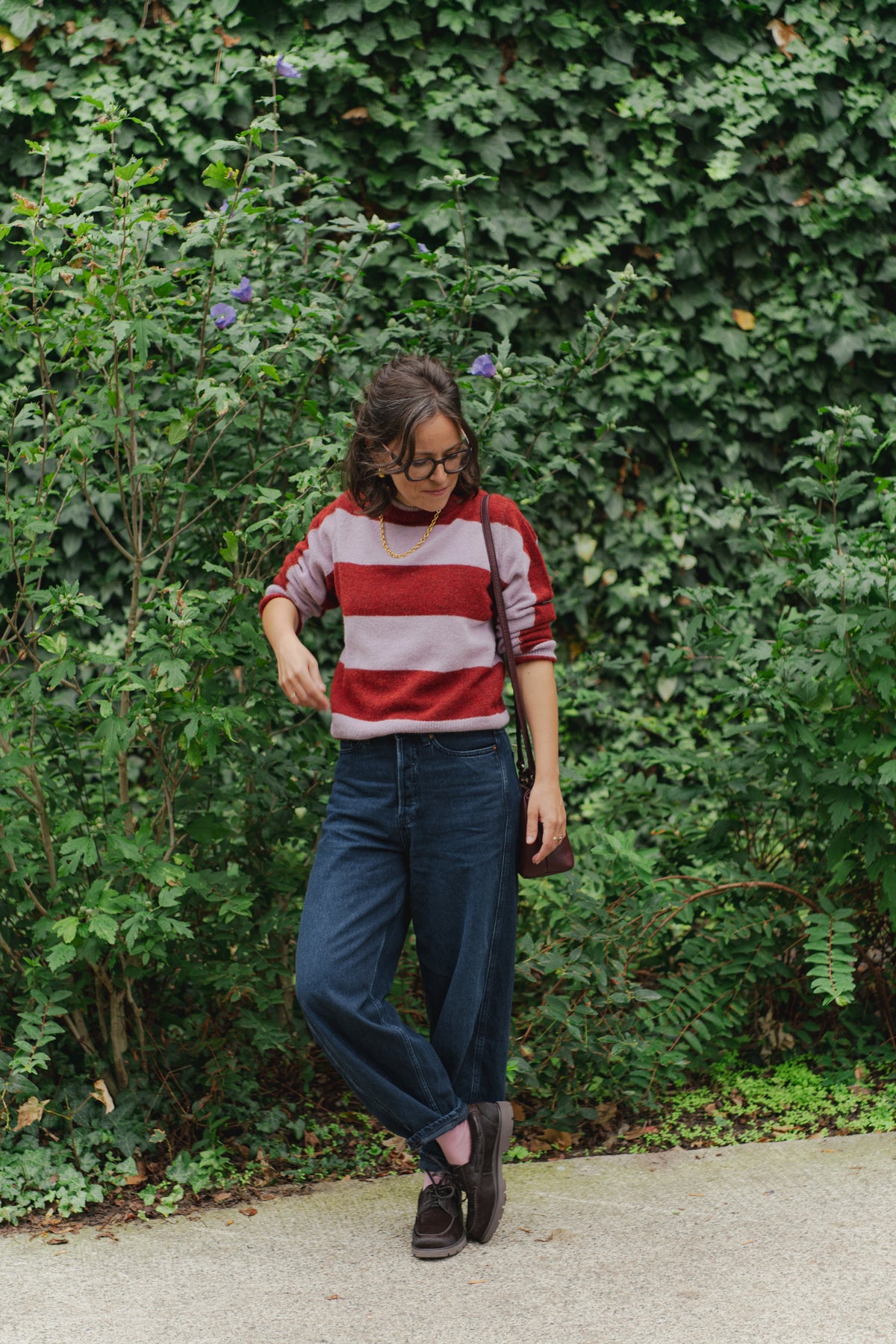 Babol Alpaca Jumper - Striped Brick