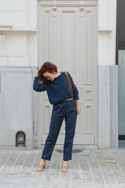 Robinia pants - Blue Canvas Linen