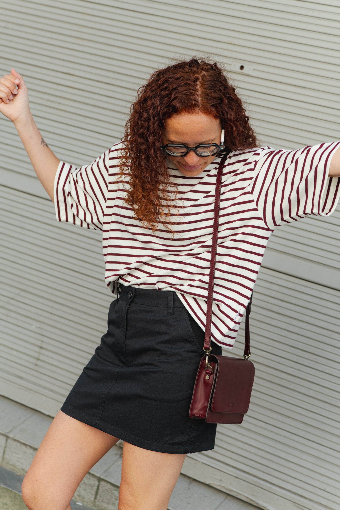LAST ONE in 38 - Striped T-Shirt - Winetasting