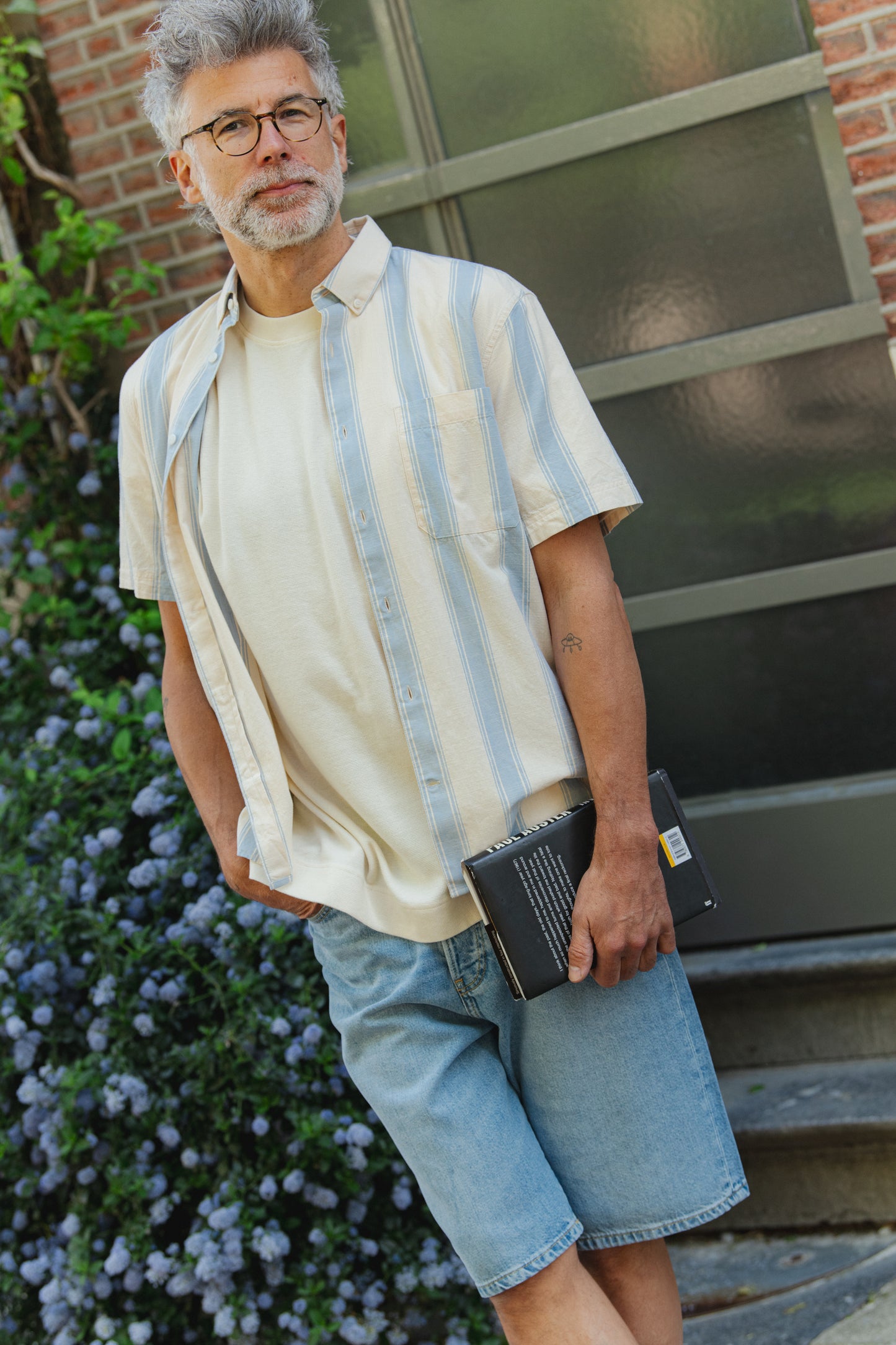 Shortsleeve Striped Shirt - Wedgwood