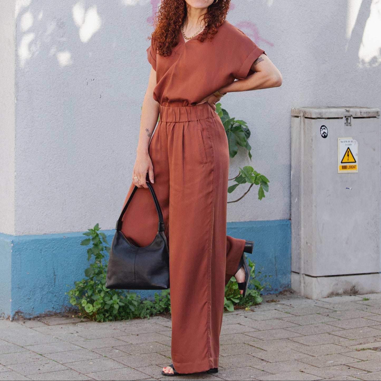 Wide-Leg Pants - Dark Mocca