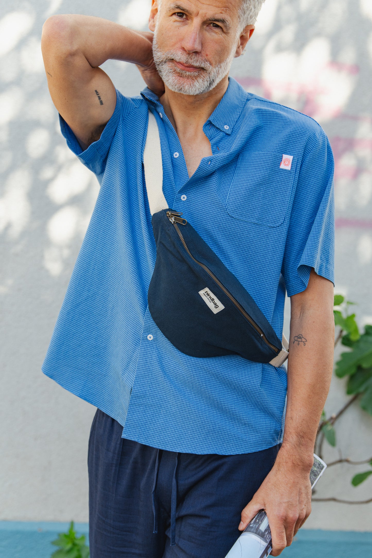 Asis Boxy Shirt - Blue Vichy