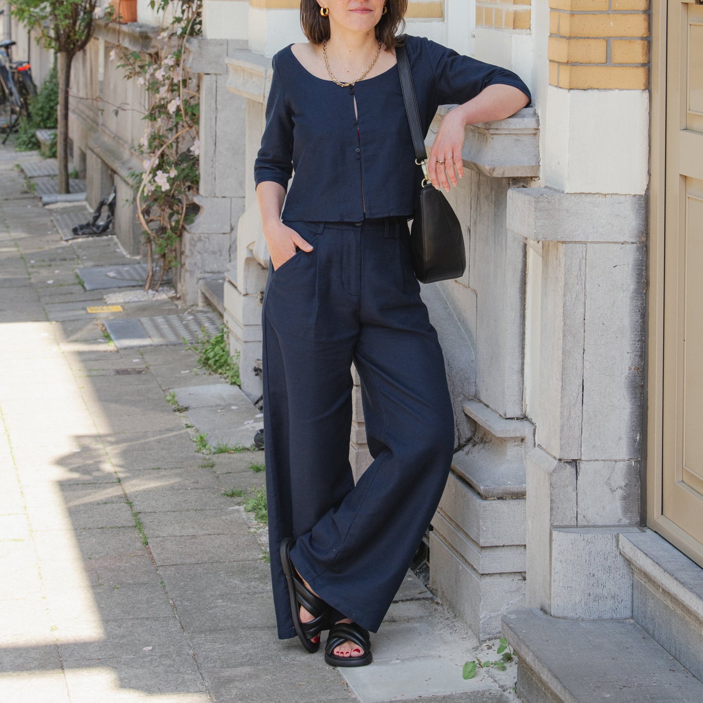 LAST ONES in 34 - Molly Pants - Navy Hemp